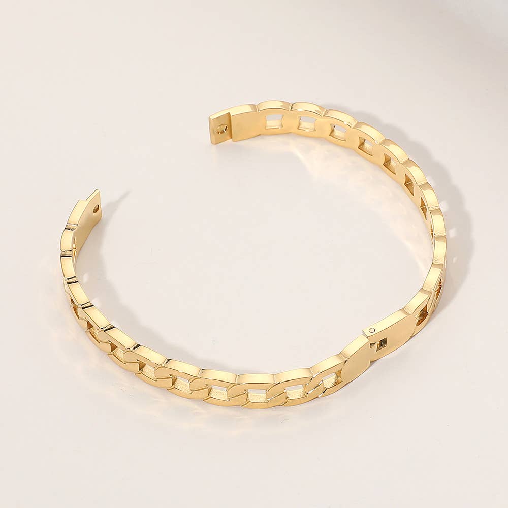 Sensibling Corp. - Wholesale Bangle Bracelet - Stainless Steel Chain Hinged Bangle Bracelet1