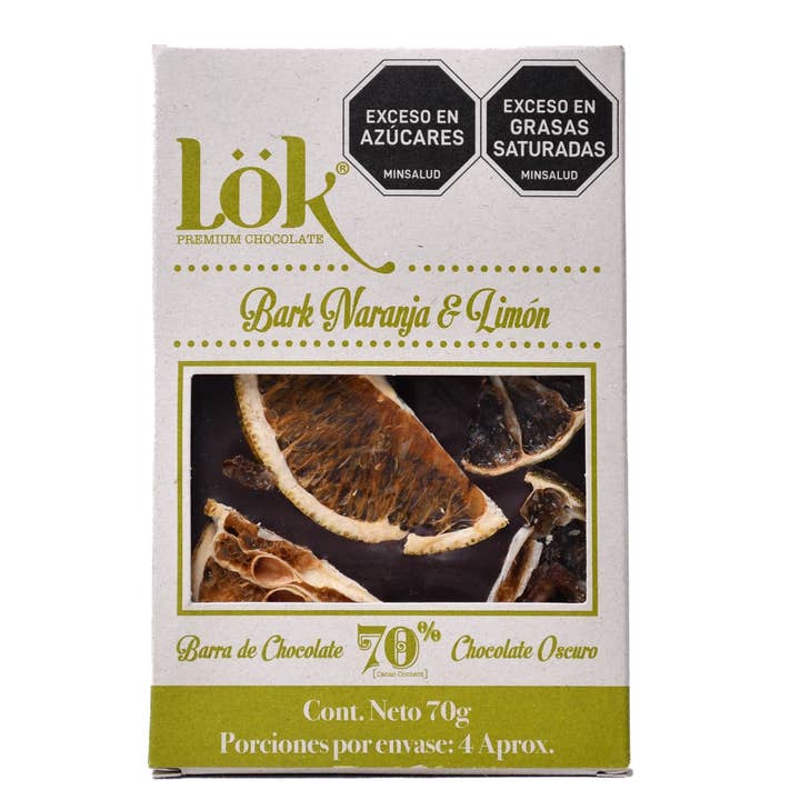 Mørk Chokoladebar med Appelsin & Citron | 70% Kakao | 70g for engroshandel hos Lok Foods Austria