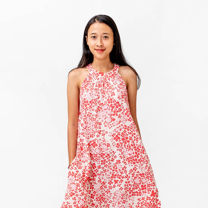 SALE | Rayon Twiggy Dress | Hydrangea Bright Coral and other Purchase Wholesale coral heels. Free Returns & Net 60 Terms on Faire trending on Faire.