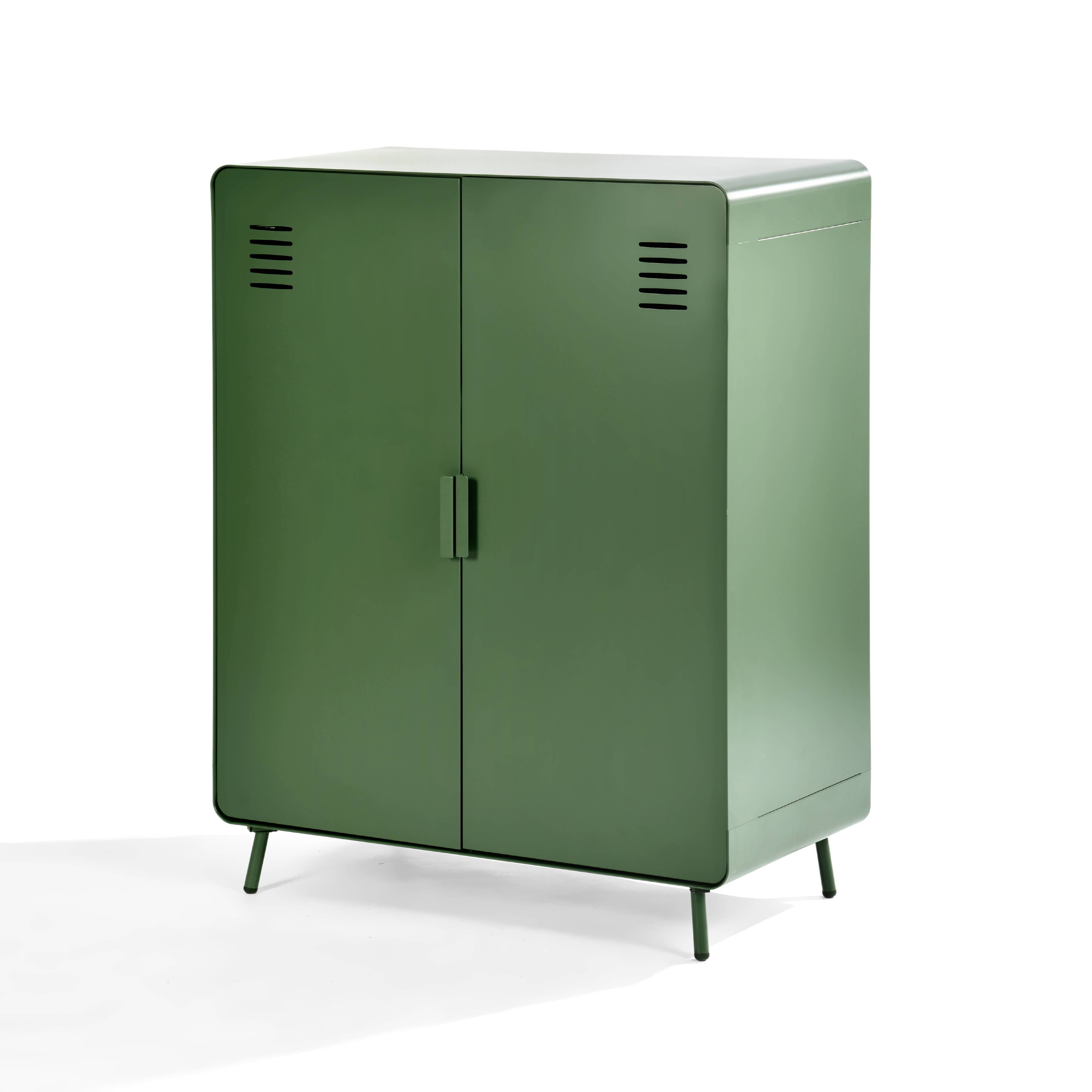 HOMYCASA DESIGN INC - Wholesale Cabinet - Industrial 2-Door Steel Storage Cabinet - 31.5" Wide24