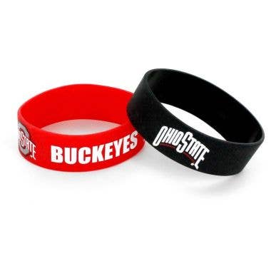NCAA Ohio State Buckeyes Wide Bracelet, 2-Pack for wholesale by Aminco USA