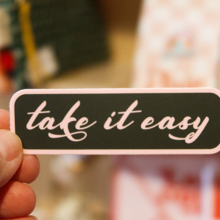 Take It Easy Sticker for wholesale by Fern & Arrow