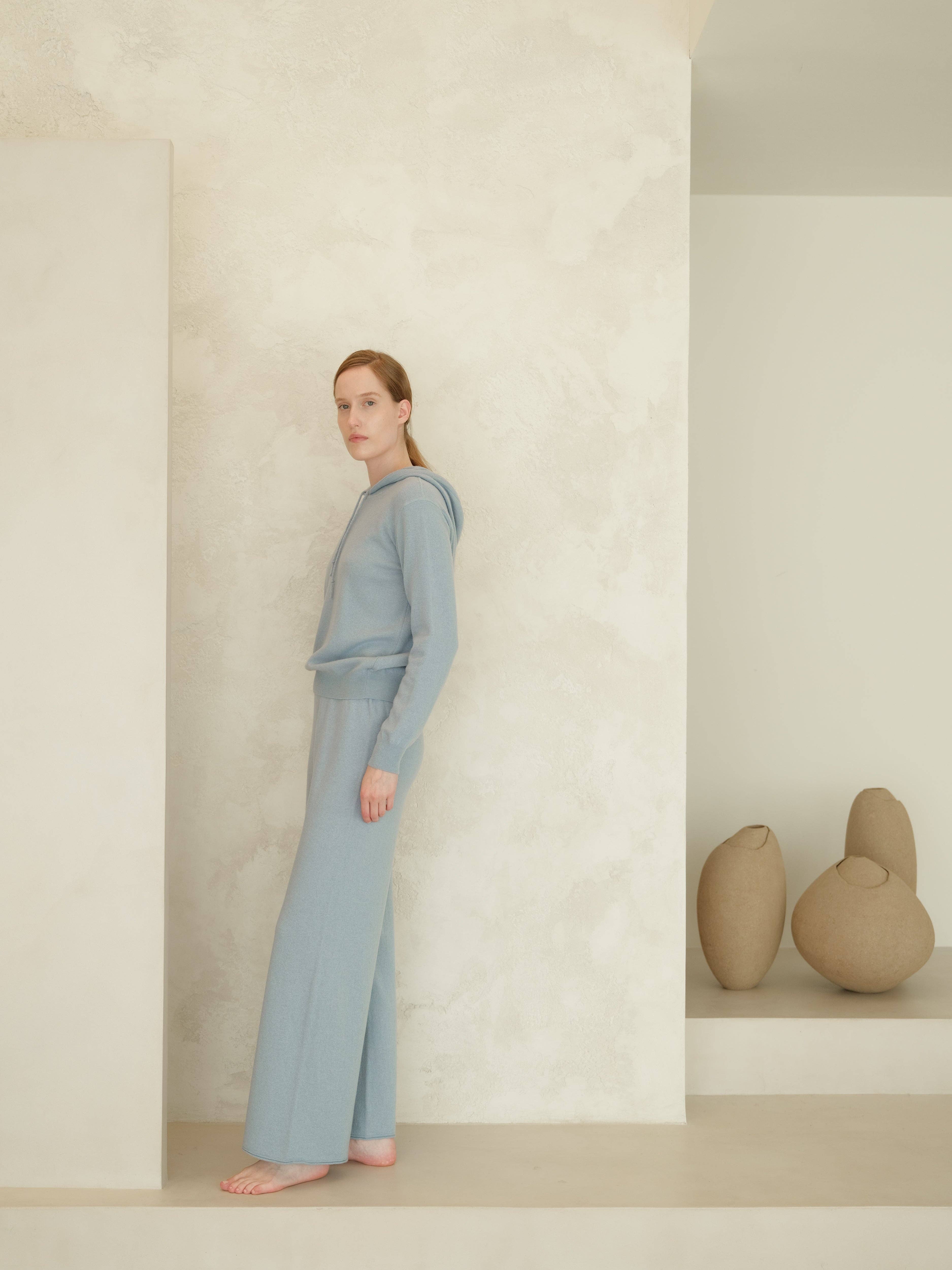 Lèmme - Wholesale Pants - Women's - Lightweight wide-leg cashmere blend pants (3D knit)13