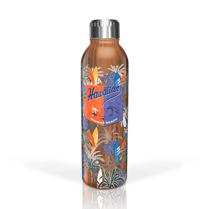 Anpassbare Deluxe 17oz Flasche mit Holzmaserung: Tropical Surf & für den Großhandel von Matrix