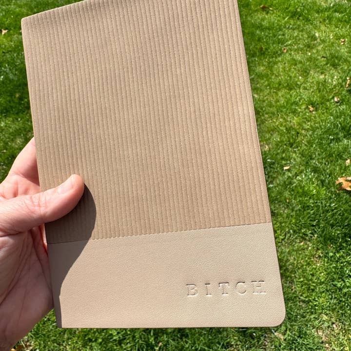 Tan Bitch Hand Stamped Notebook for wholesale on Faire1