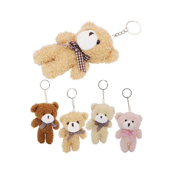 ASSORTITI Portachiavi Orsetto Fuzzy Terry in Pile Imbottito in vendita all'ingrosso su Faire