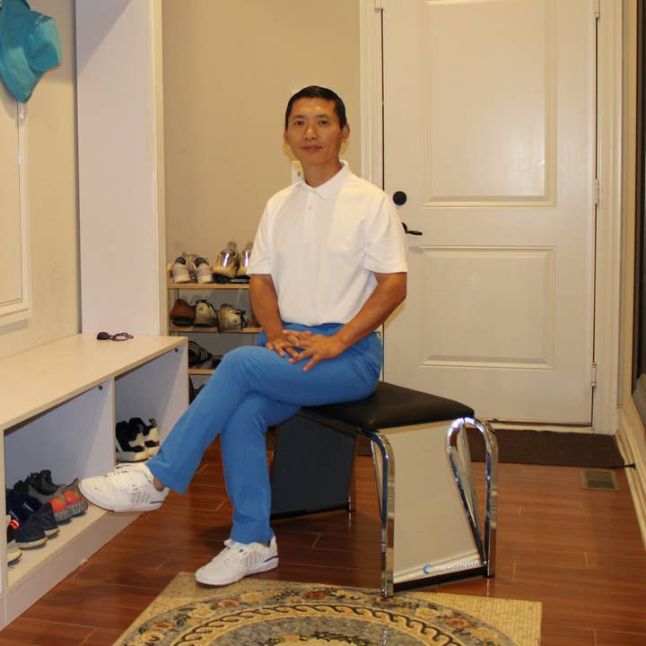 FIXTUREDISPLAYS – Banco por atacado – Banco de Prova de Calçado Almofadado com Espelhos 155892