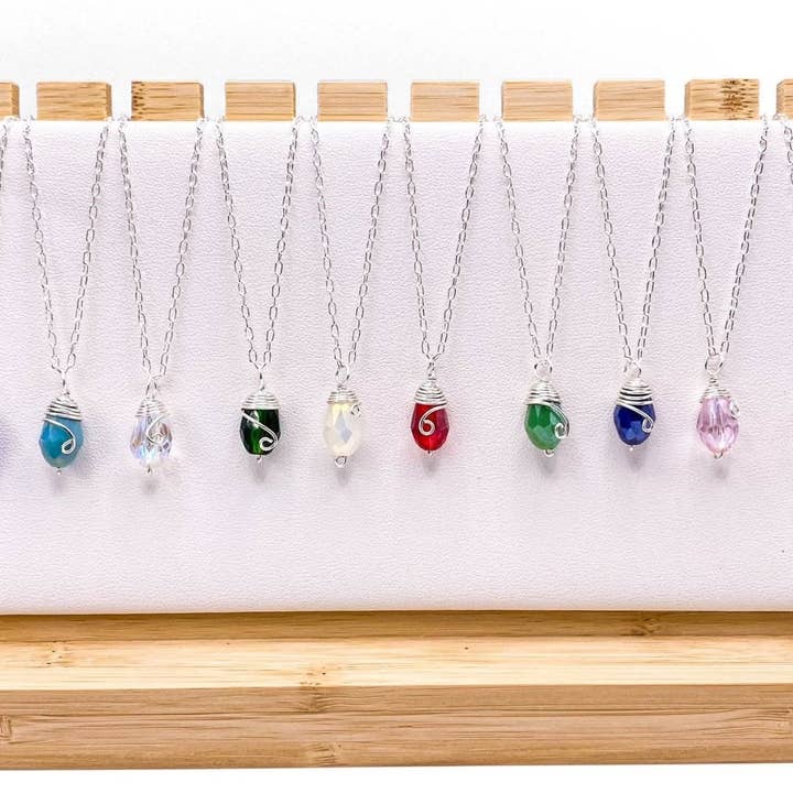 Alegria Accessories Inc. - Wholesale Pendant/Charm Necklace - Silver Birthstone necklace14