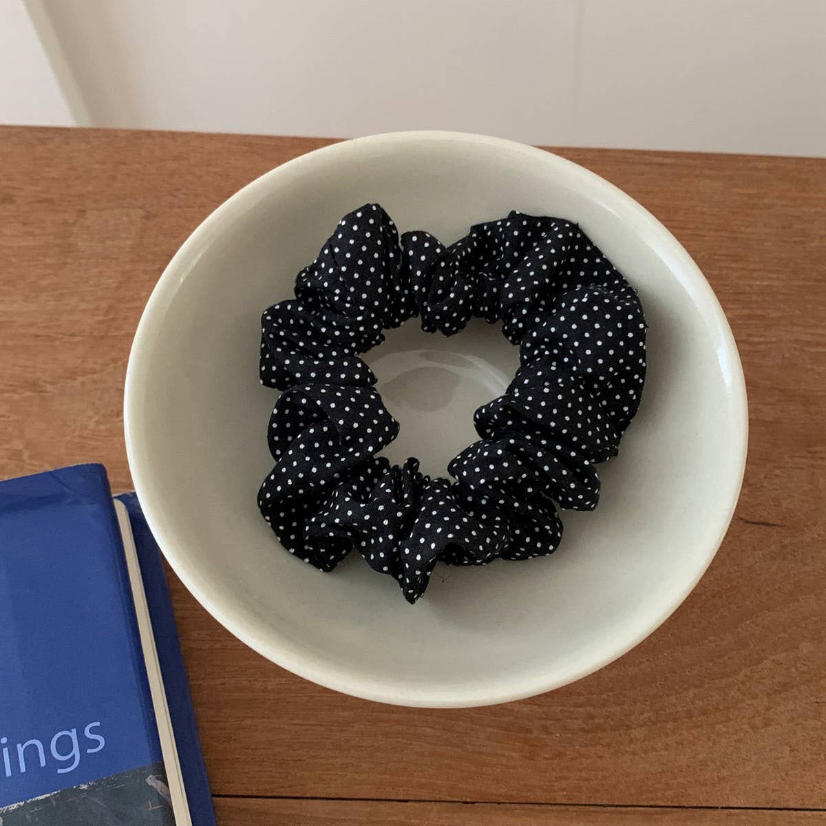 ACCITY - Wholesale Scrunchie - Women's - Polka Stripe Pleated Hair Tie Elastic Band_CWAHA080820