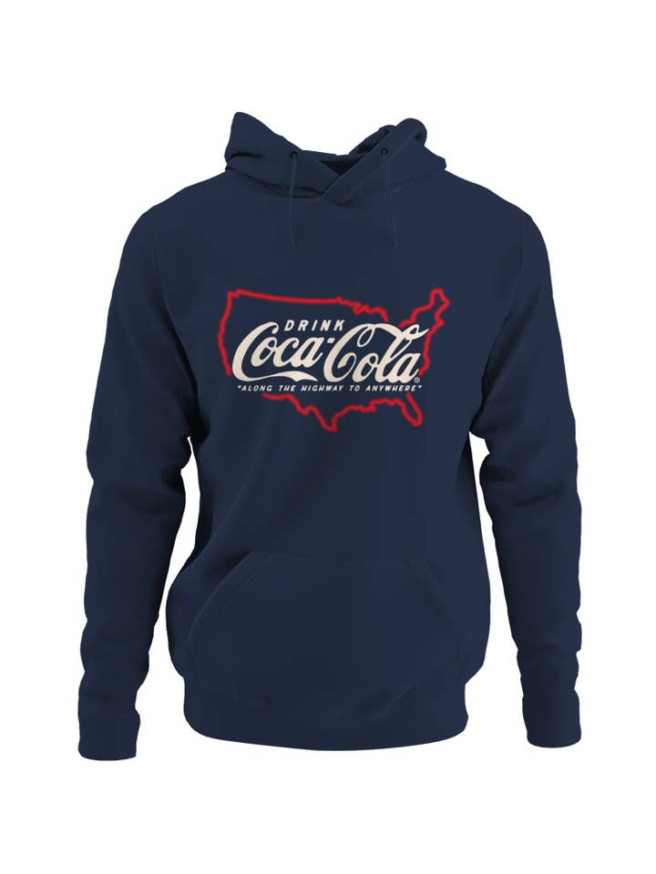 Officially Licensed Coca Cola Coca-Cola Highway to Anywhere Men's Hoodie for wholesale by Snack Tees