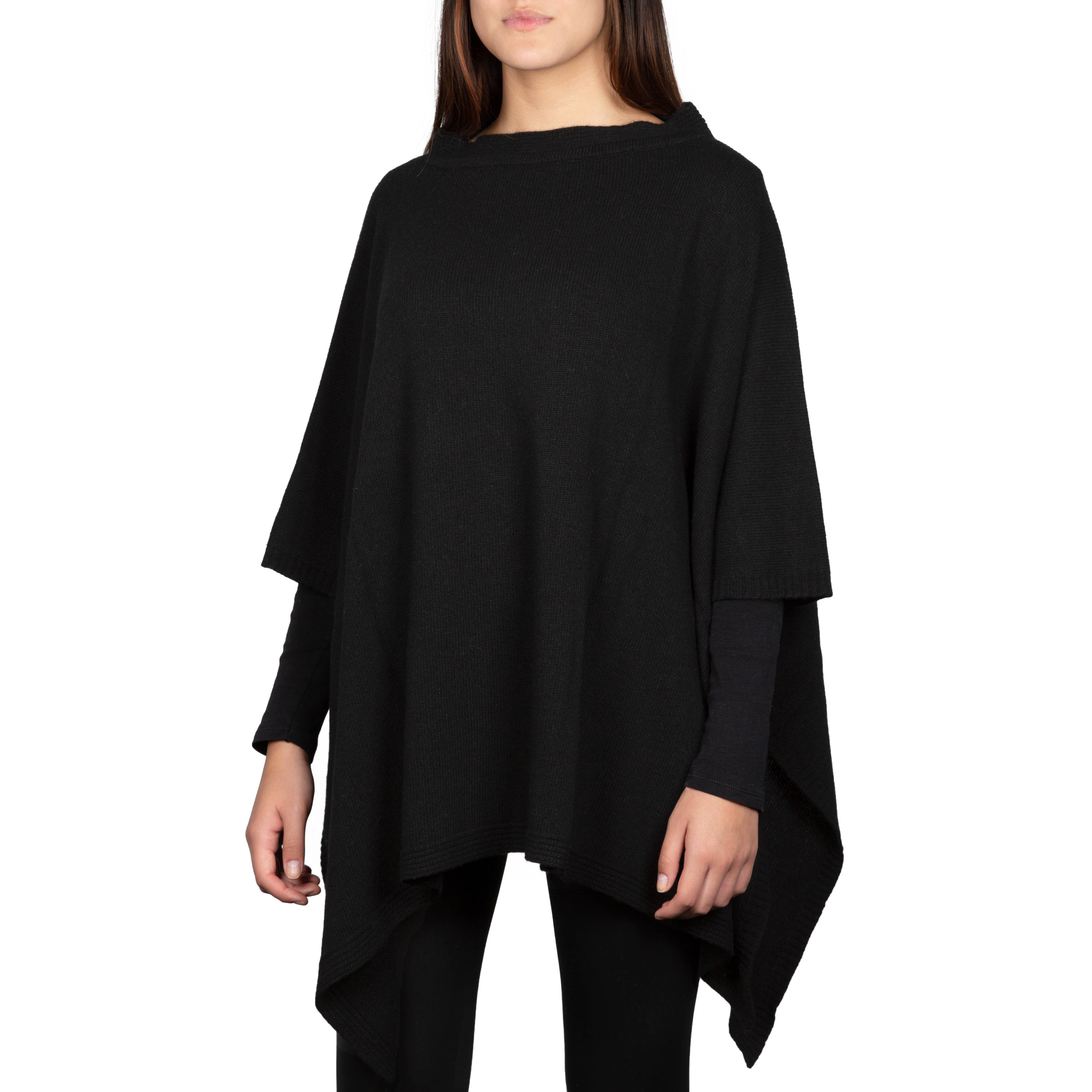 Assia di Brunetti Federica e C. s.a.s. - Wholesale Poncho - Women's - July - Rectangular cashmere blend poncho2
