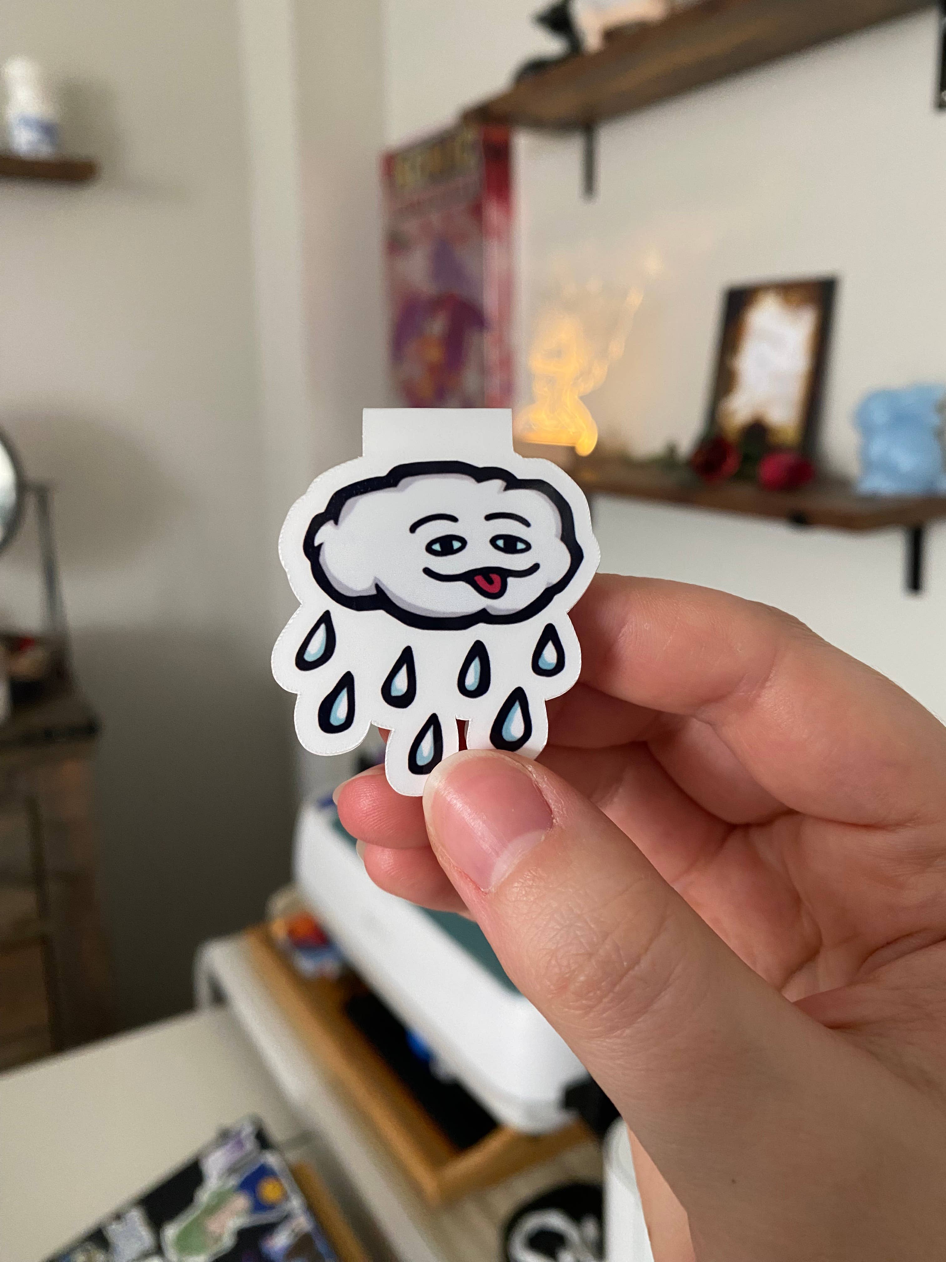 LilacGhostie Creations - Wholesale Bookmark - Doodle Cloud Magnetic Bookmark | Cute Book Accessory Gift3