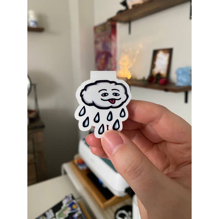 LilacGhostie Creations - Wholesale Bookmark - Doodle Cloud Magnetic Bookmark | Cute Book Accessory Gift3