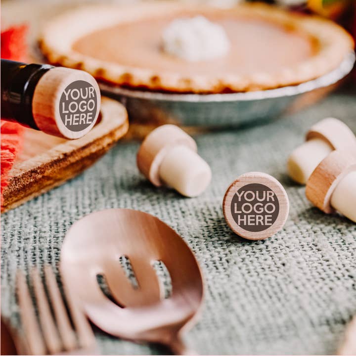 The Lillie Pad - Wholesale Wine Stopper - Custom Logo Engraved Wooden Wine Bottle Stoppers