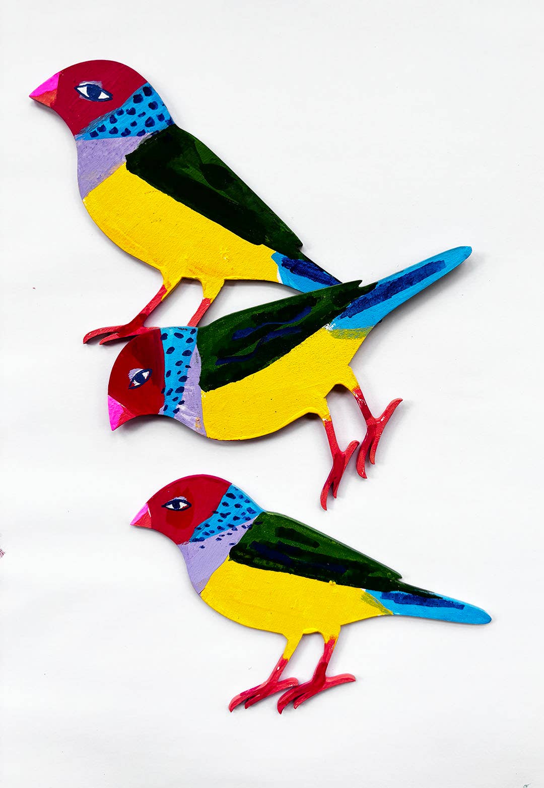 ELIZABETH GRAEBER art + illustration - Wholesale Ornament - Colorful Finch Ornament1