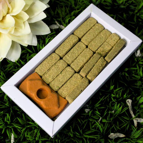 Green Tree - Wholesale Smudge Stick - Green Tree White Sage Smudge Bricks (15 bricks with burner)4