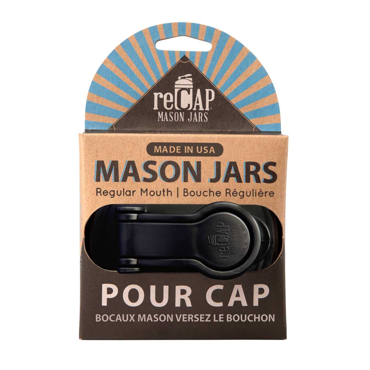 reCAP Mason Jars - Vente Couvercle de boisson - Couvercle verseur pour pot Mason, par reCAP® - Lot de 1214