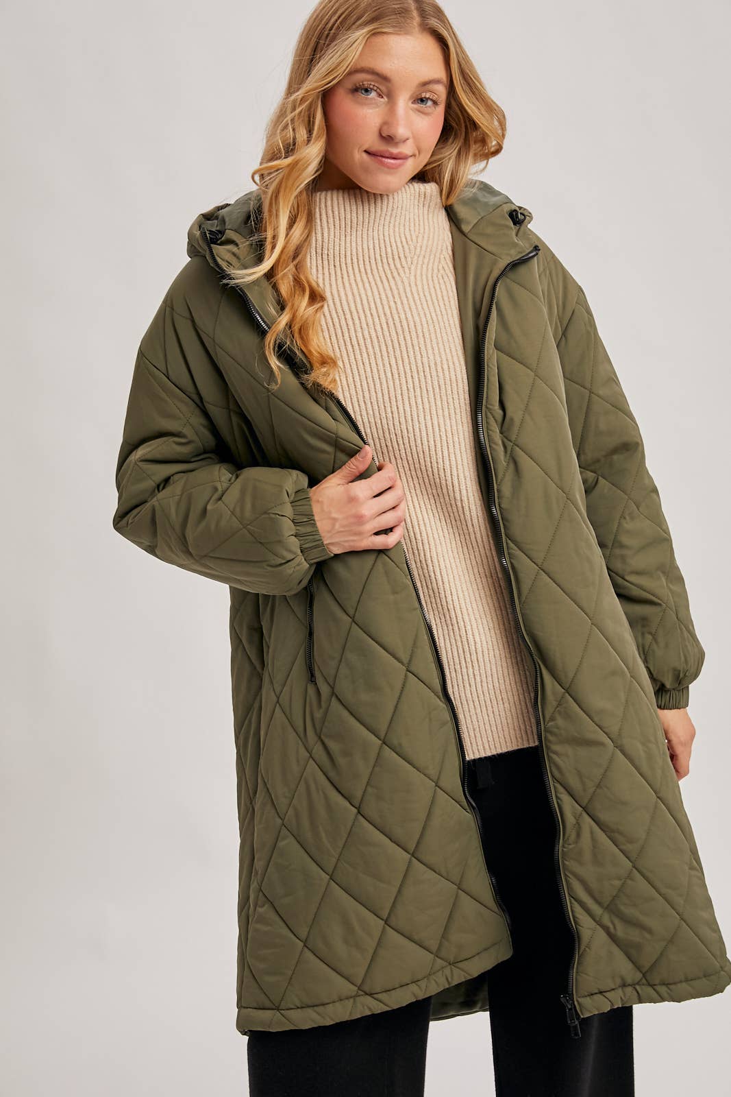 Bluivy – wholesale Puffer jacket – Women’s – LONGLINE QUILTED PUFFER JACKET20