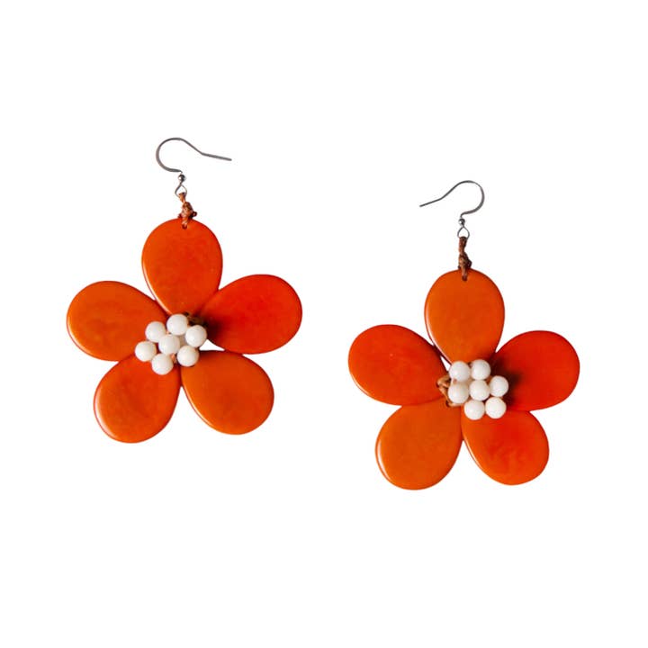 Organic Tagua Jewelry - Wholesale Dangle Earrings - Bethany Earrings2