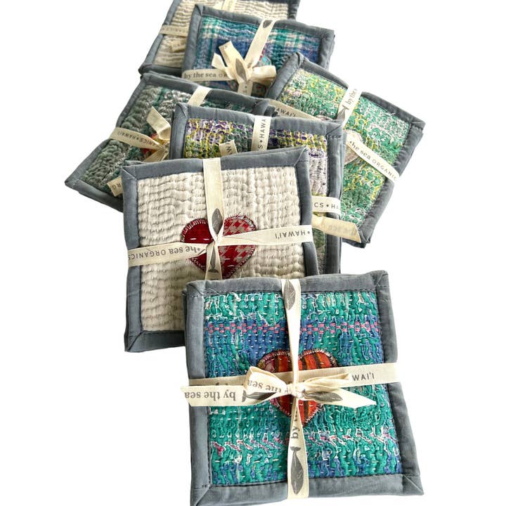 By The Sea Organics - Wholesale Coasters - Heart Coasters3