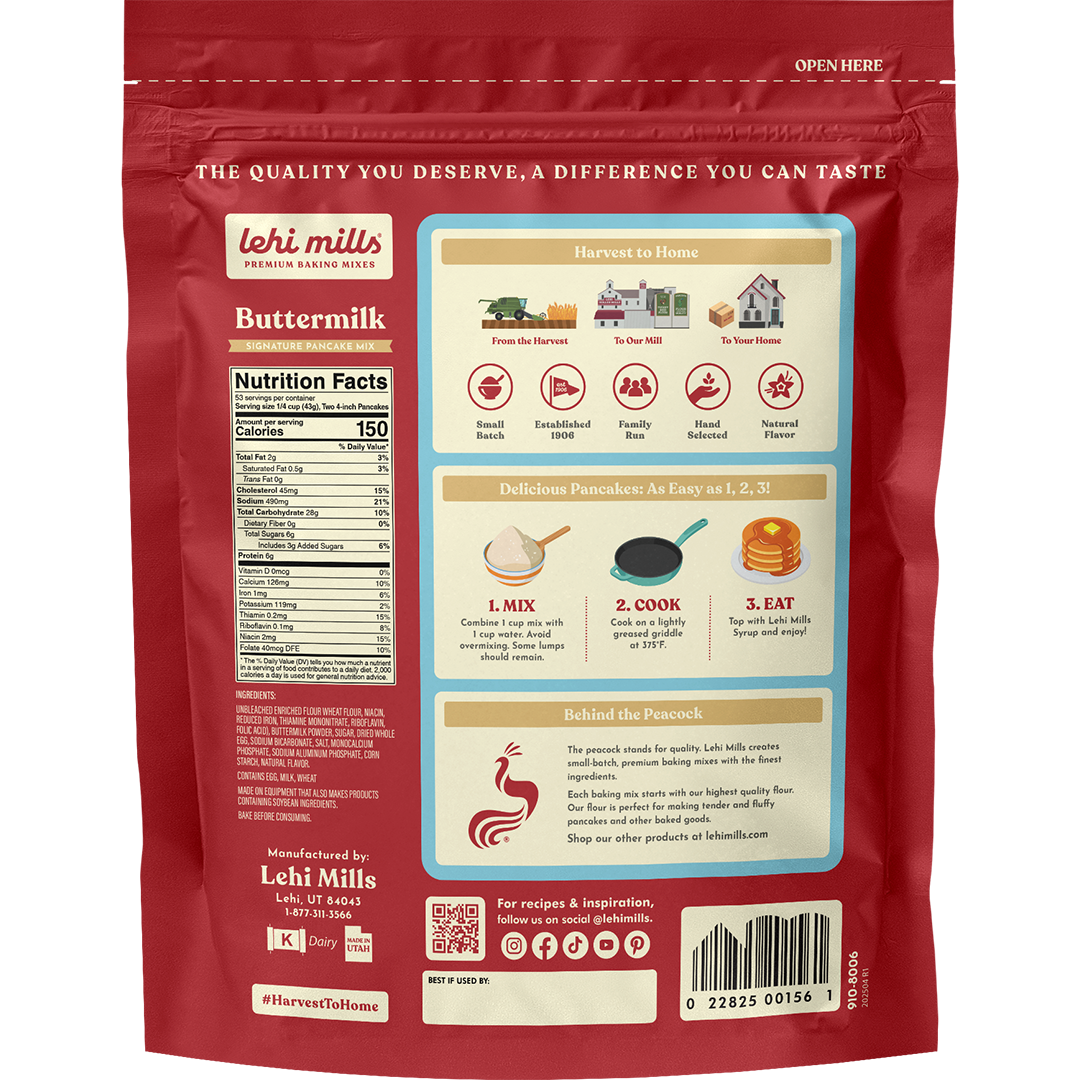 Lehi Mills - Wholesale Pancake Mix - Buttermilk Pancake Mix3