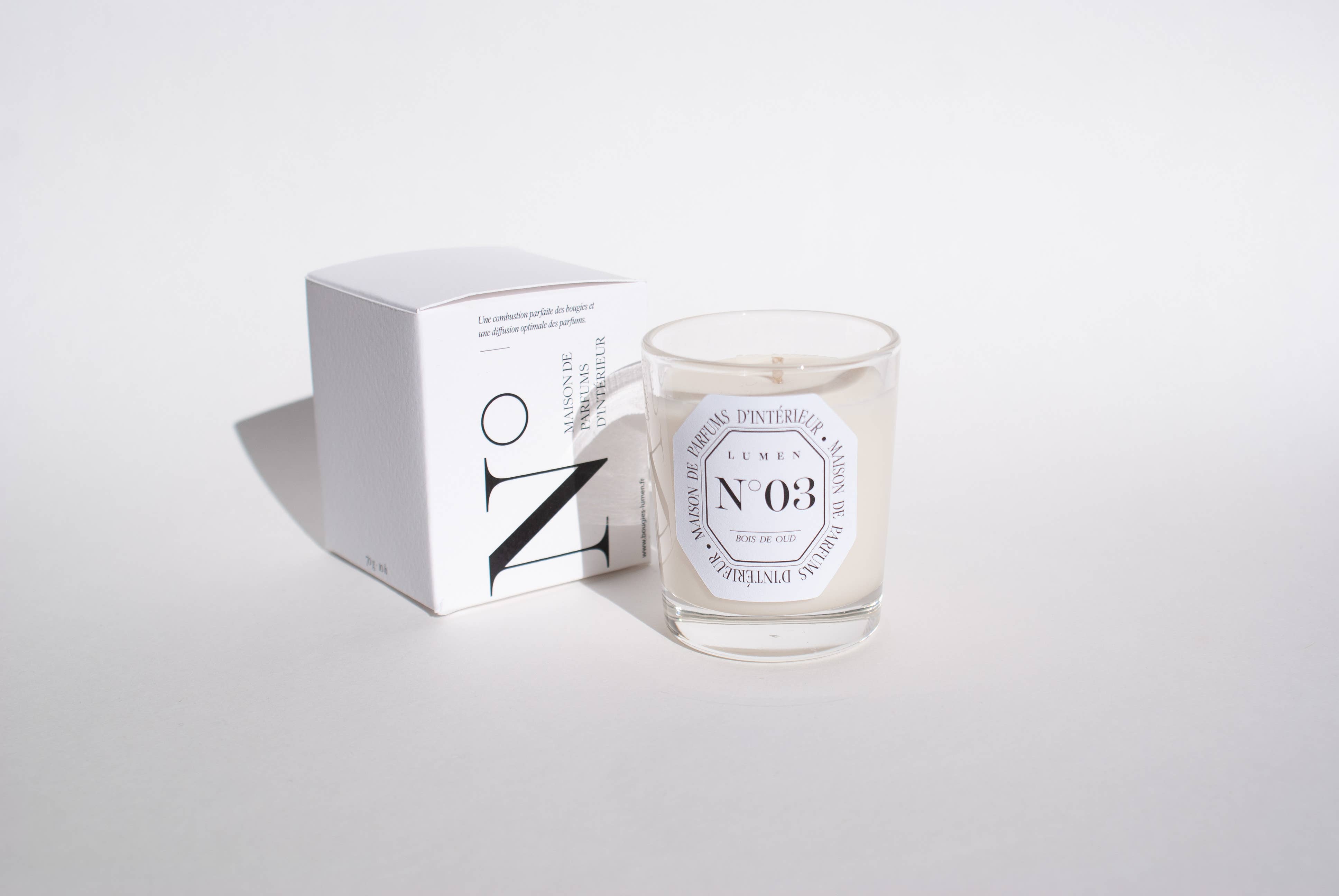 LUMEN - Vente Bougie en bocal - Petite Bougie N°03 - Bois de Oud Précieux