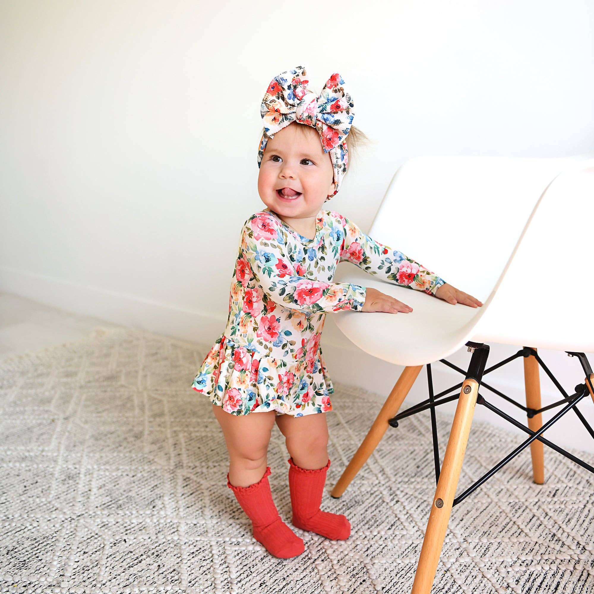 Gigi and Max – Bodysuit - Bebé por atacado – Nayeli TUTU Vestido de Bebé Floral de Bambu5