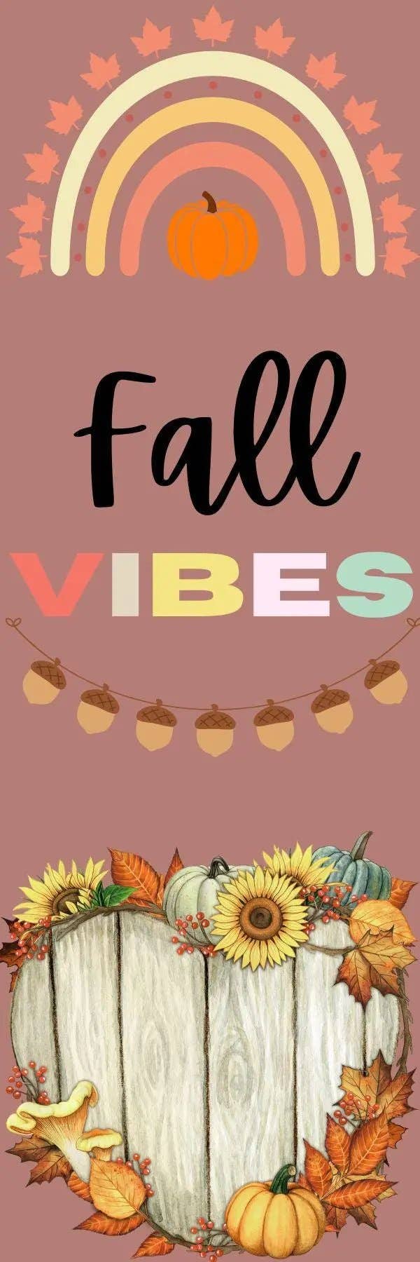 Autumnmist Boutique – Engroshandel Bogmærke – Efterårsstemning Lamineret Bogmærke: Rustik Efterårsdekoration4