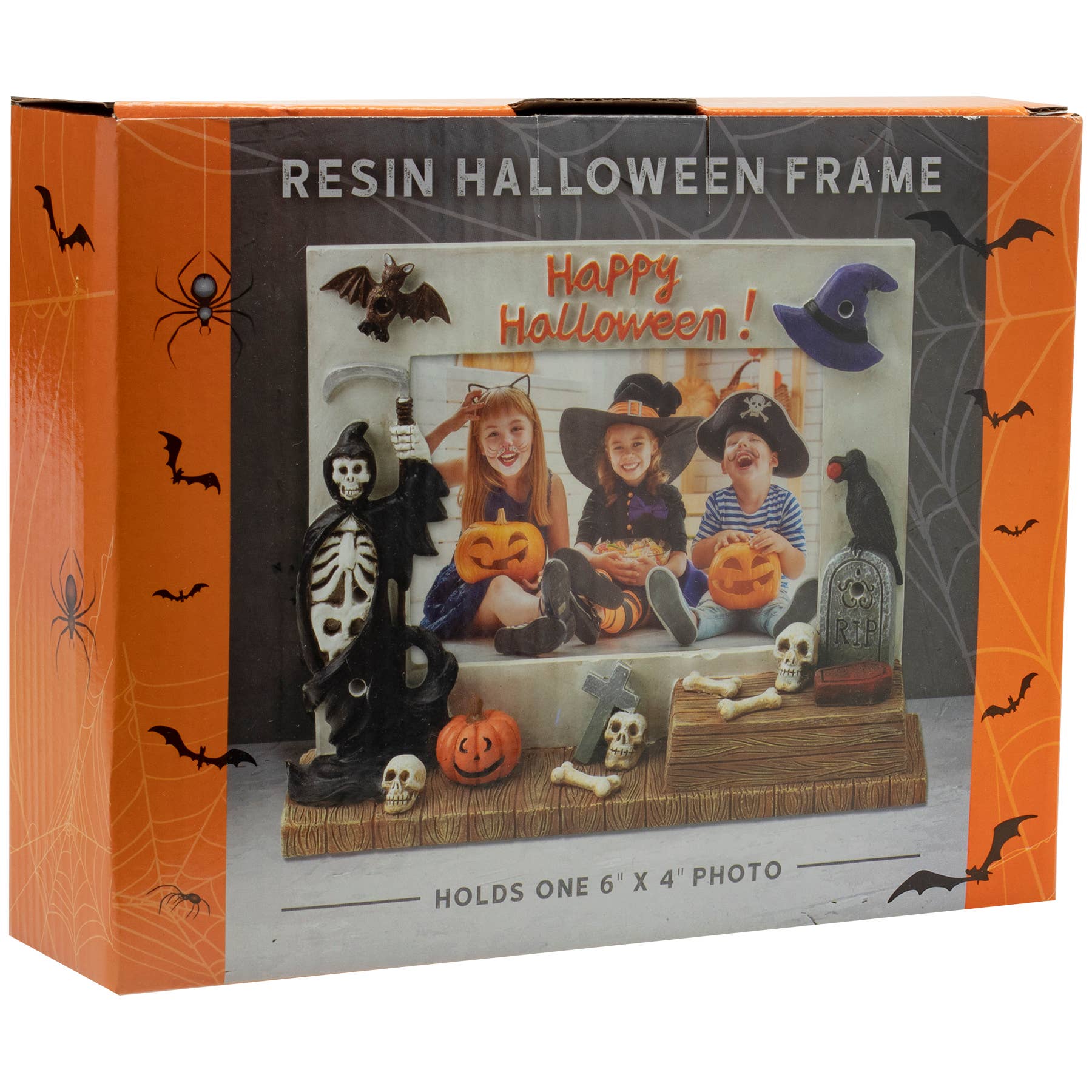 Neil Enterprises - Vendita all'ingrosso Cornice portafoto - Cornice portafoto Halloween Light Up 15,2 x 10,2 cm in resina2