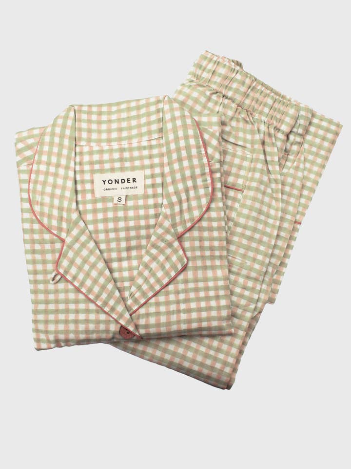 YONDER. - Wholesale Sleepwear Set - Women's - Organic Cotton Pyjamas | Sage