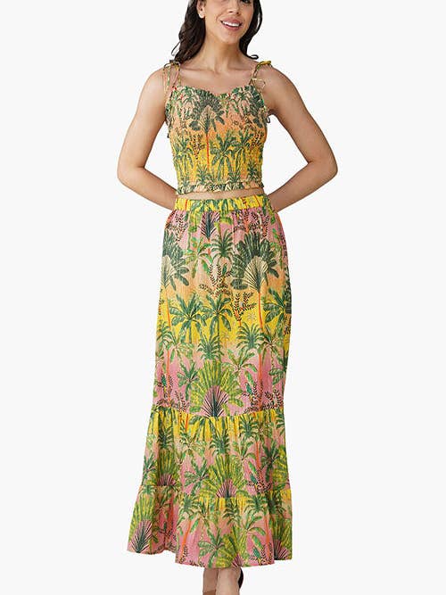 Sæt med 6 Endless Summer Printed Shirring Top (S, M, L) for engroshandel hos America & Beyond