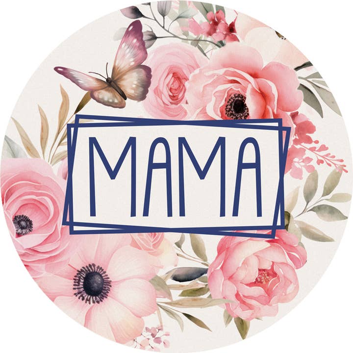 "Floral Mama" Round Car Coaster - Bulk for wholesale by Gift & Garden by Carson