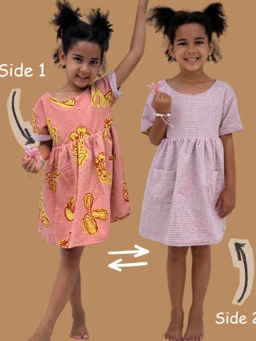 Jelly-jurk – Omkeerbaar (Twee jurken in één) voor wholesale door Lokal Folk - Reversible Kidswear