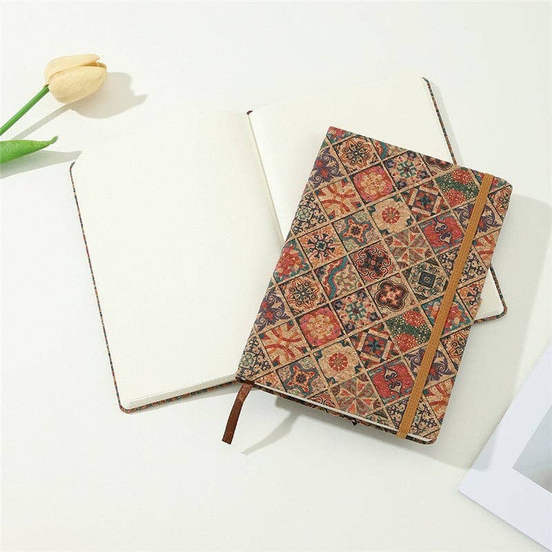 Plush Looks - Wholesale Notebook - Vintage Printed Cork Notebook4