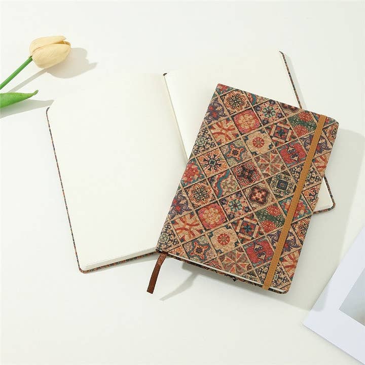 Plush Looks - Wholesale Notebook - Vintage Printed Cork Notebook4