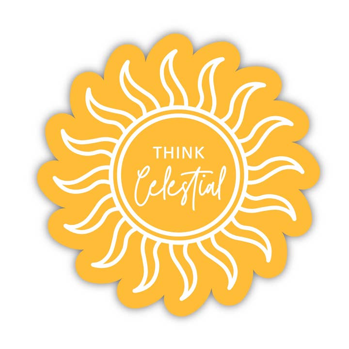 Think Celestial Sticker, Russell M Nelson Aufkleber für den Großhandel von JasmineTreeDesign