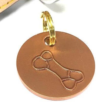 Long Paws - Wholesale Pet Identification Tag - Dog - Antique Copper Bone, Dog Tags (22mm)0