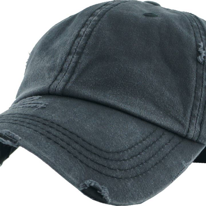 KBETHOS – wholesale Ponytail cap – Women’s – Ponytail Washed Distressed Cotton Cap