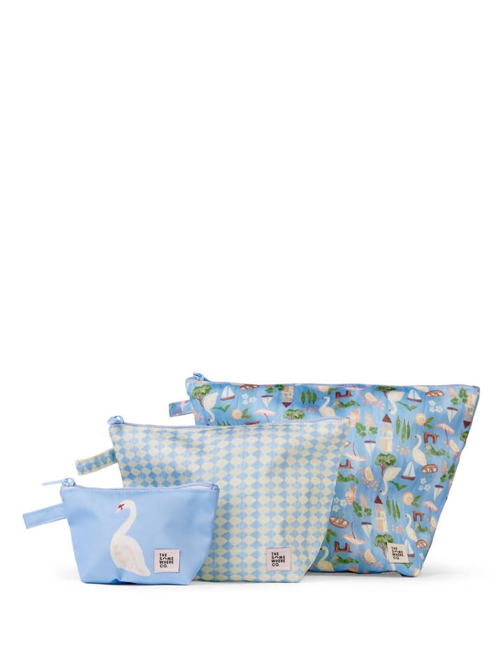Swan Lake Handy Pouch Trio for wholesale by The Somewhere Co.