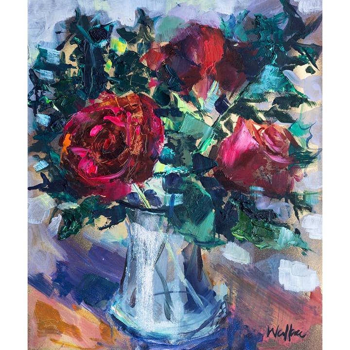 Christmas Roses - Giclée Print for wholesale by The Laura Wallace Collection