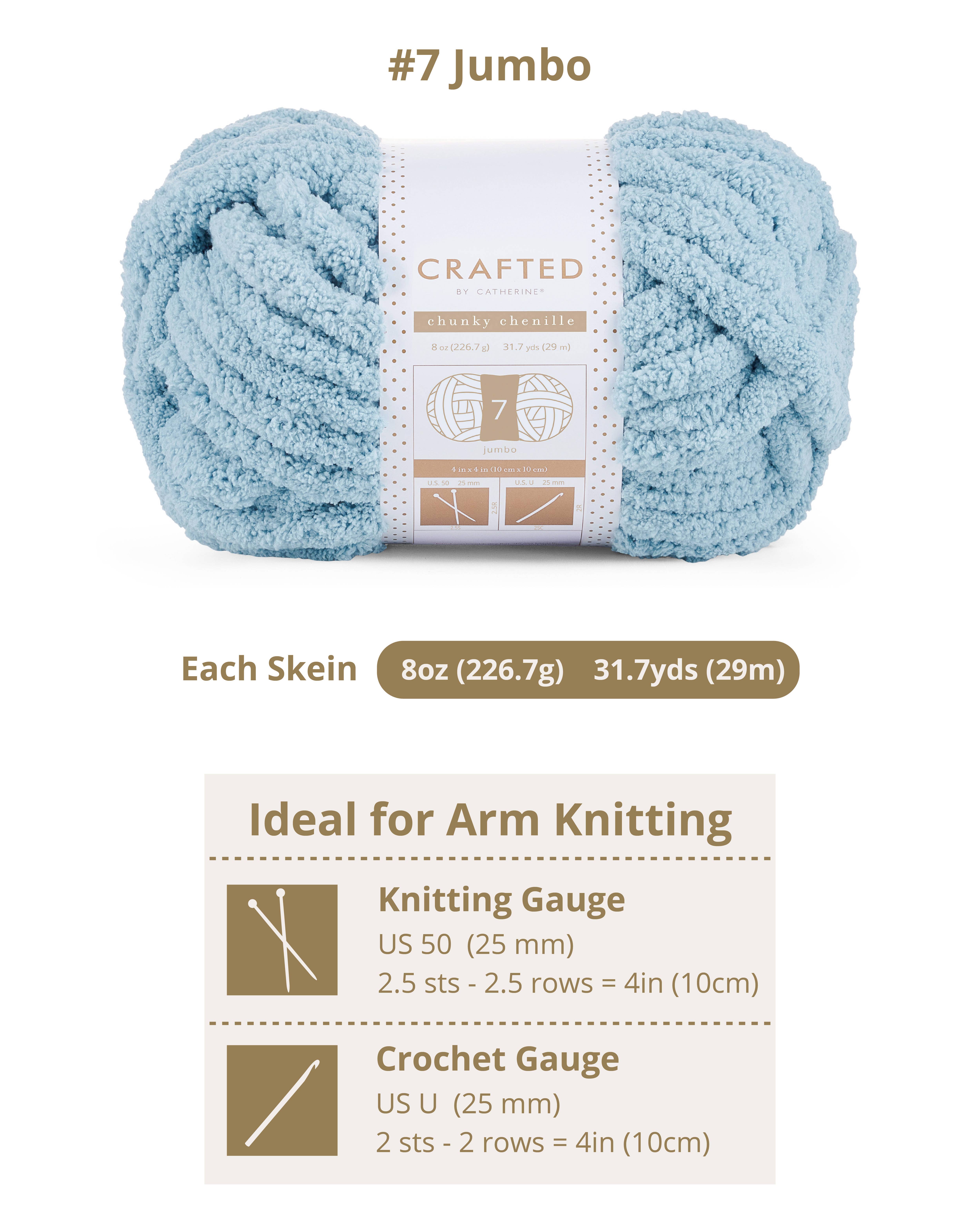 Crafted by Catherine - Wholesale Yarn - Chunky Chenill Yarn | 8oz/227g | Jumbo #7 | Pack of 61
