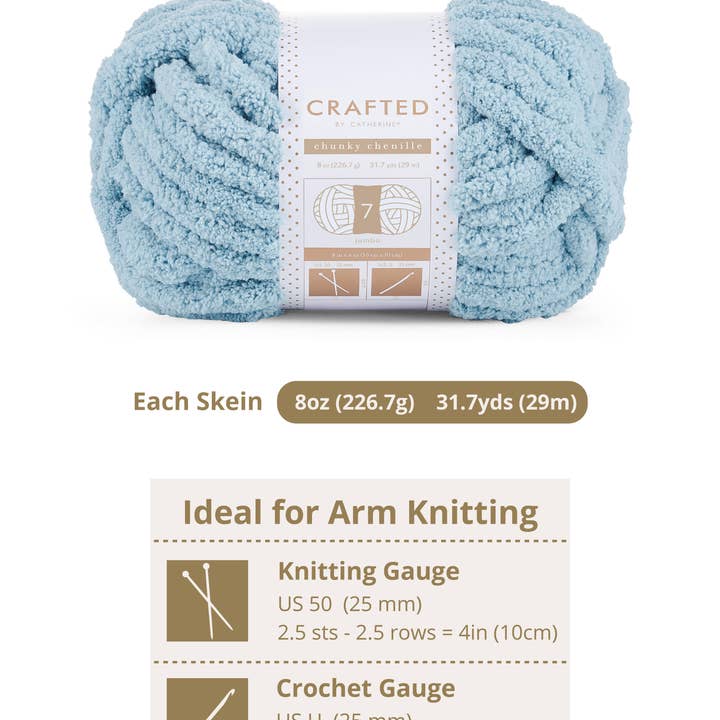 Crafted by Catherine - Wholesale Yarn - Chunky Chenill Yarn | 8oz/227g | Jumbo #7 | Pack of 61