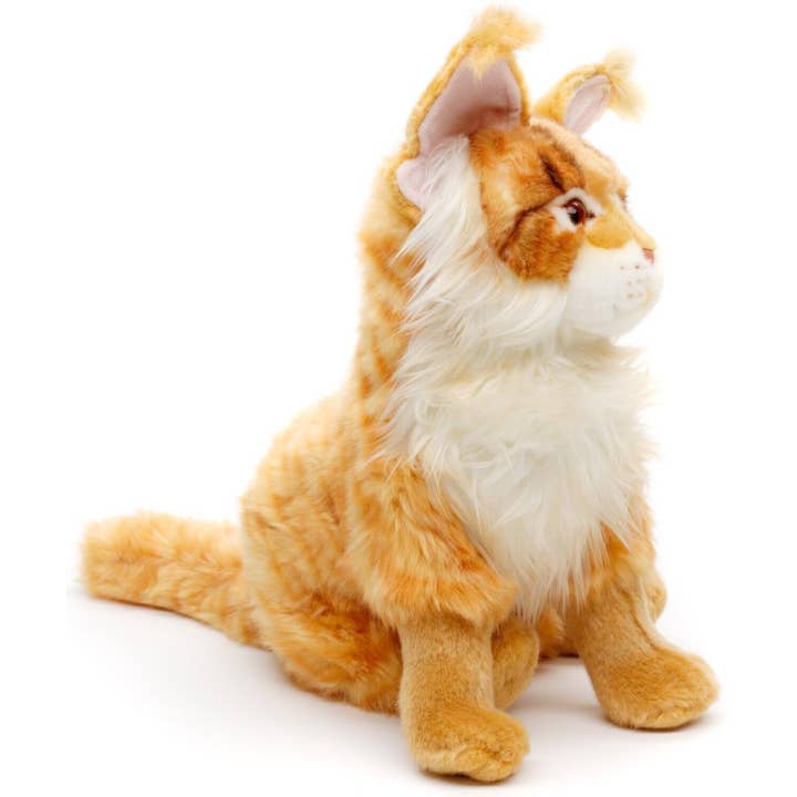 Uni Toys - Wholesale Knuffels - Kinderen en baby - Maine coon kat, zittend (bruin) - knuffel/knuffel2