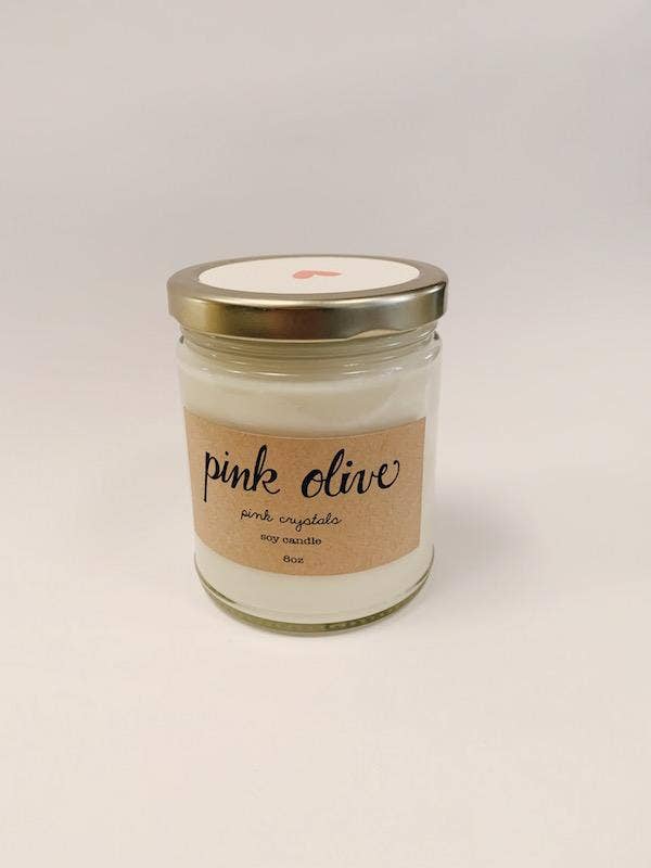 Soja-Kerze mit rosa für den Großhandel von Pink Olive