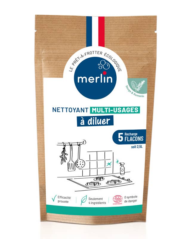 MERLIN MULTI-PURPOSE CLEANER Refill x5 doser = 2.5L for engroshandel hos MERLIN