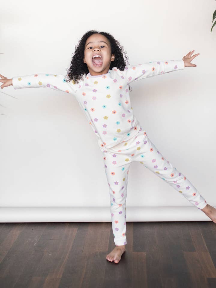 Conjunto de pijama Multi Daisy para venta al por mayor de Olu Kids