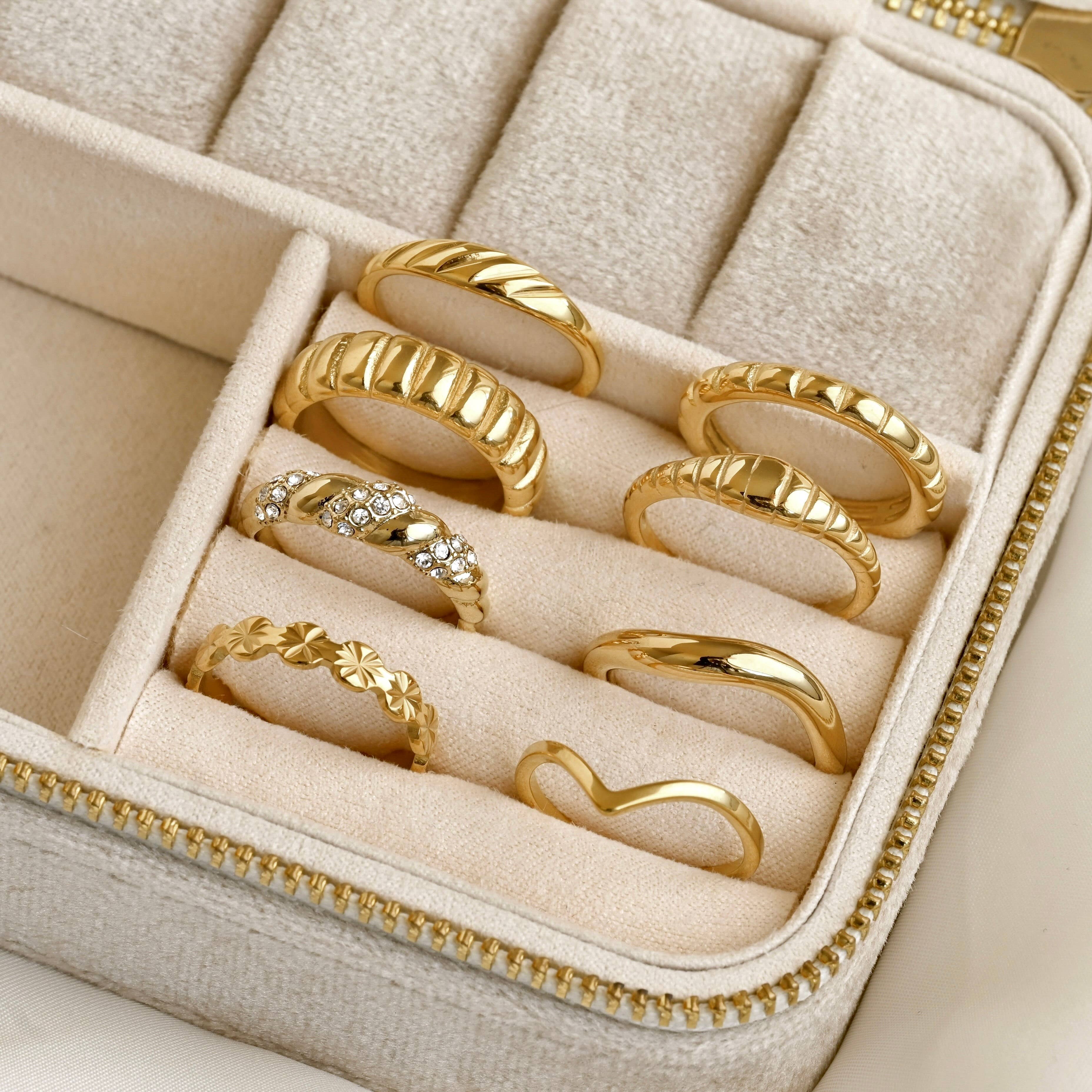 Blueyejewelry - Wholesale Band/Stacked Ring - Gold Stacker Rings - Tarnish-free Dainty and Bold Rings6