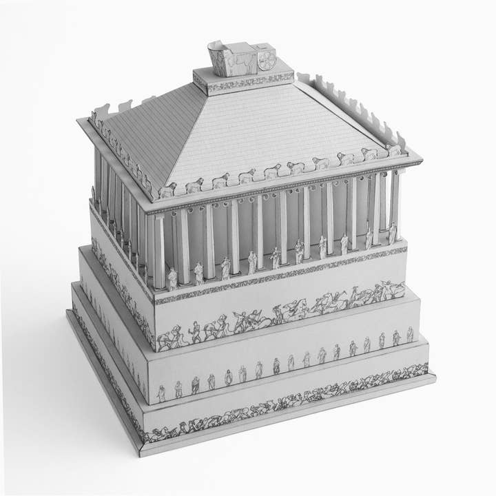 PaperLandmarks – wholesale DIY craft kit – Mausoleum at Halicarnassus Paper Model Kit2