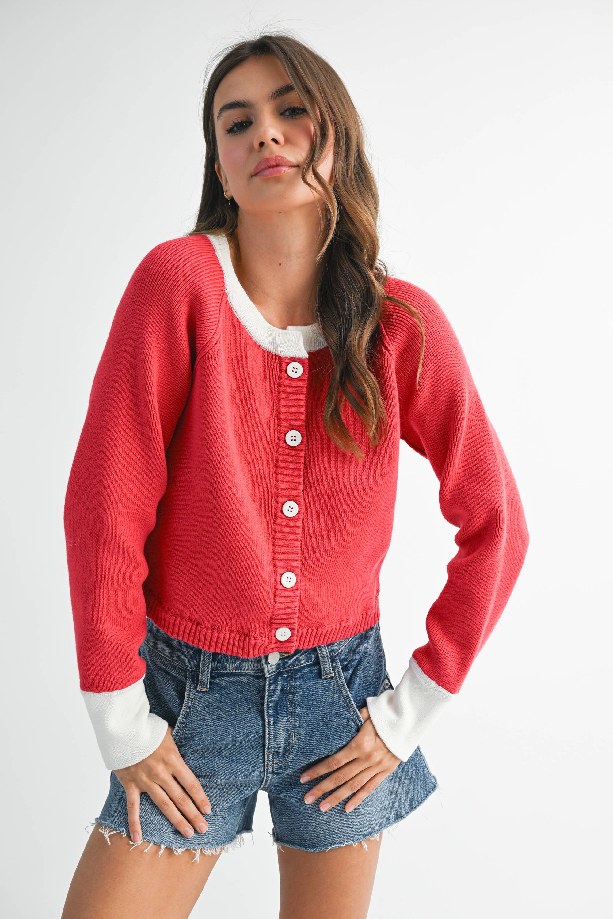 AEMI + CO - Wholesale Cardigan - Women's - 3219EK Meadow Sweater Cardigan 526