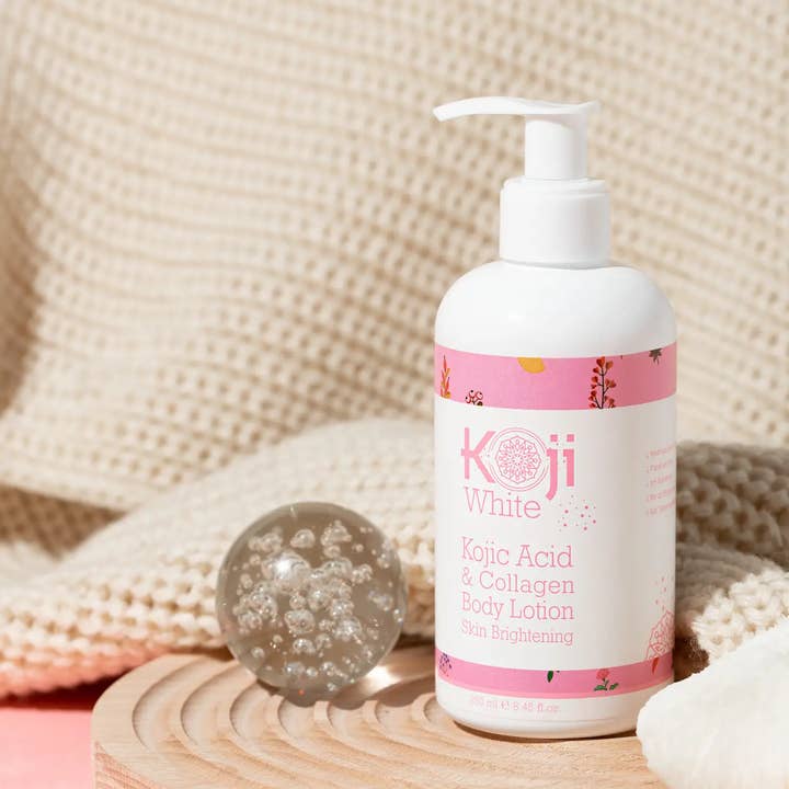 Koji White – Großhandel Körperpflegecreme/Bodylotion – Hautaufhellende Körperlotion mit Kojisäure und Kollagen 1 Flasche